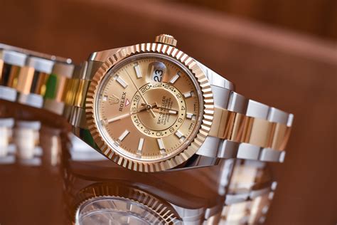 rolex sky-dweller two-tone review|rolex sky dweller price.